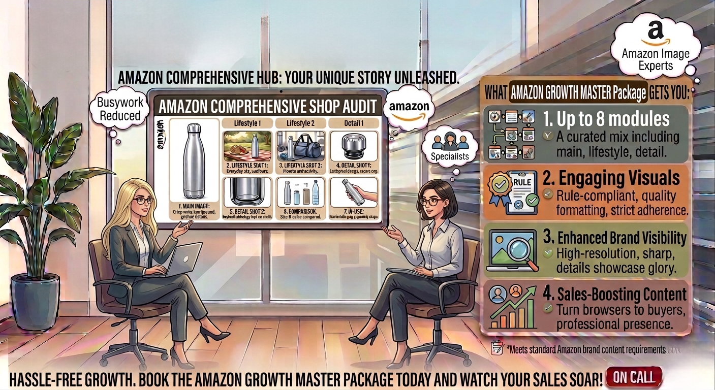 Want your product to stop the scroll and actually get clicked? Our Amazon-Compliant Image Set delivers 7 professionally crafted visuals that not only meet Amazon's strict requirements—but also make your product look like a total rockstar.