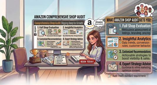 Full Shop Evaluation – A meticulous assessment of your product listings, branding elements, pricing structures, and overall customer experience to ensure maximum appeal.