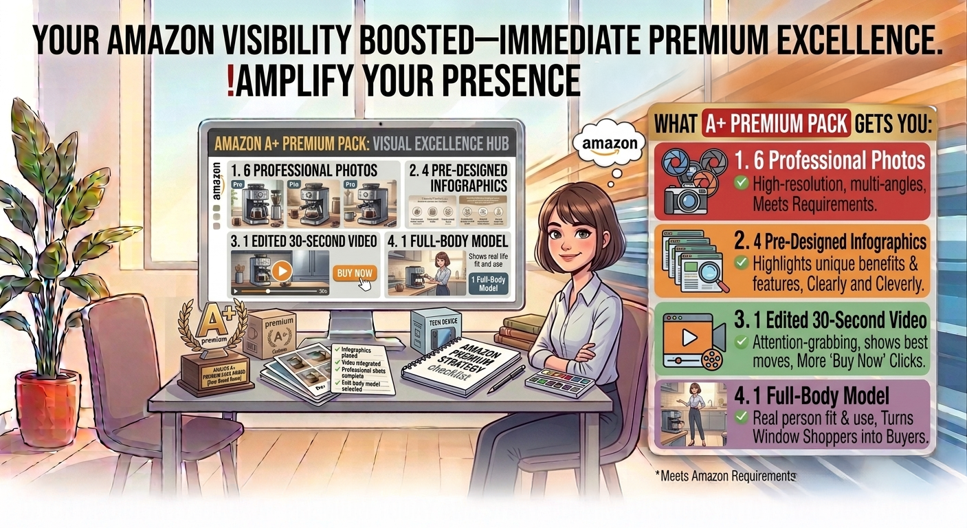 Maximize your Amazon sales with our Amazon A+ Premium Pack