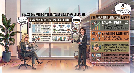 Optimize your Amazon listings with our New Content Package—because great products deserve content that actually sells. We craft SEO-friendly, keyword-rich copy for every part of your listing to boost your visibility, impress Amazon’s algorithm, and win over more customers.