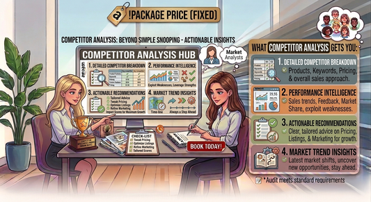 Detailed Competitor Breakdown – We deep-dive into your key competitors' product offerings, pricing tactics, keyword strategies, and overall sales approach.